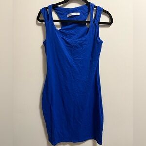 Susana Mónaco Royal Blue Sheath Knit Dress - Size L